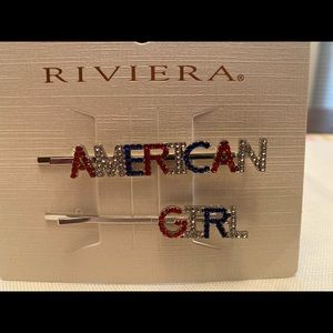 4th of July American Girl Patriotic Hair Clip Set